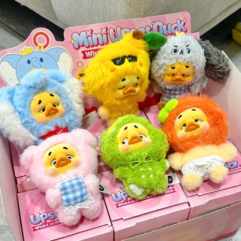 UpsetDuck Wish List Duck Series Blind Box UpsetDuck Anime Plush Surprise Bag Cute Vinyl Plush Pendants Mystery Box Keychain Toys