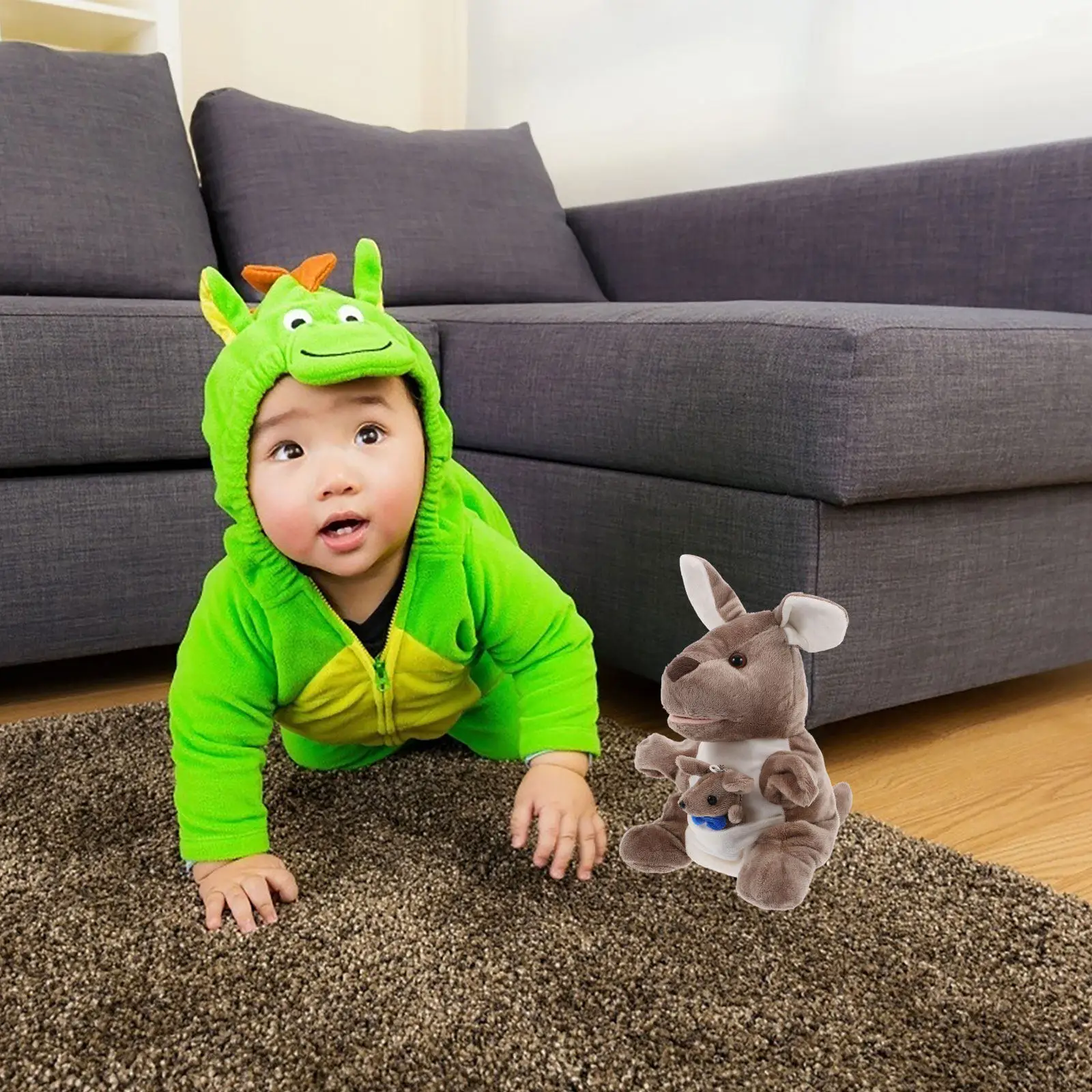 

Kangaroo Hand Puppet Cute Interactive Animal Puppet for Storytelling Role Play Parent Child Bonding Creative Play Educational