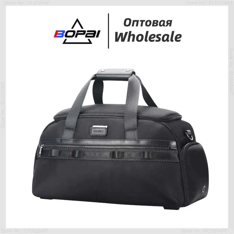 

BOPAI Waterproof Fitness Bag Large-Capacity Luggage Bag Men Travel Shoulder with Shoe Warehouse Design Business Luggage Bag