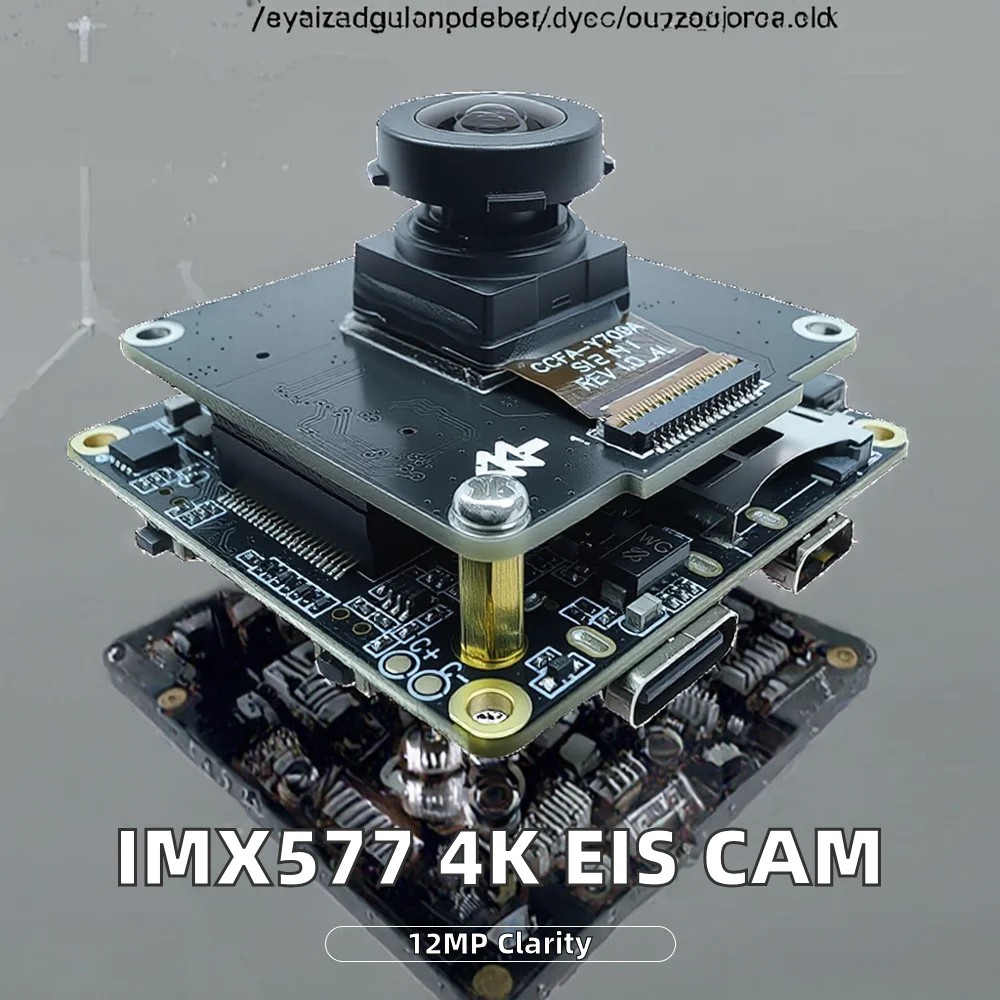 وحدة الكاميرا الصناعية IMX577 بدقة 12 ميجابكسل 4K مع تثبيت الصورة الإلكترونية (EIS) 4K30FPS 130 ° اتصال USB بزاوية واسعة