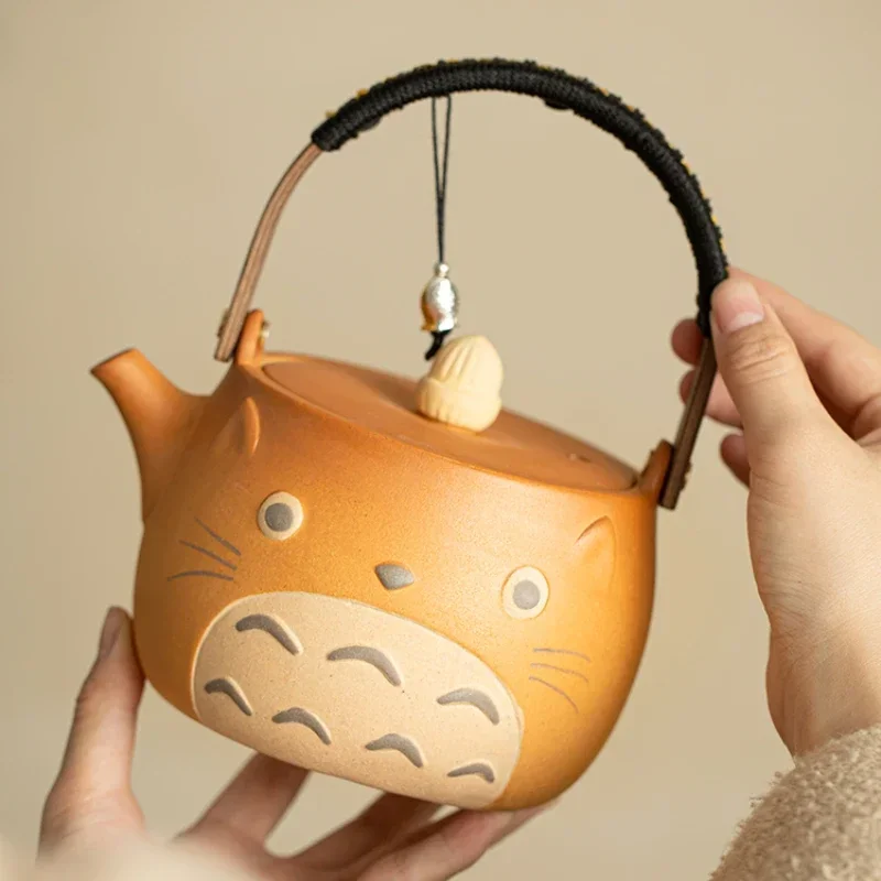 Cute Cartoon Teapot Ceramic Cooking Teapot Household Rough Pottery Teacup Kung Fu Tea Set