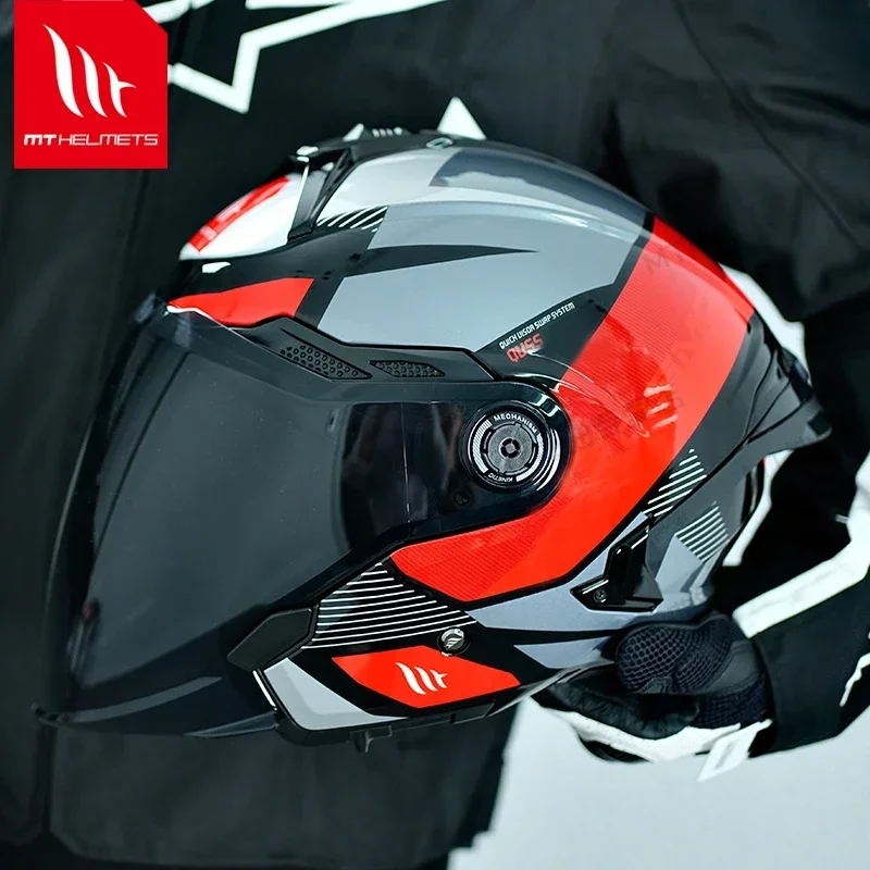 Original Spain MT COSMO SV Motorcycle Helmet ECE DOT Certification Half Helmet Men Capacete Cascos Para Moto 3/4 Open Face Casco
