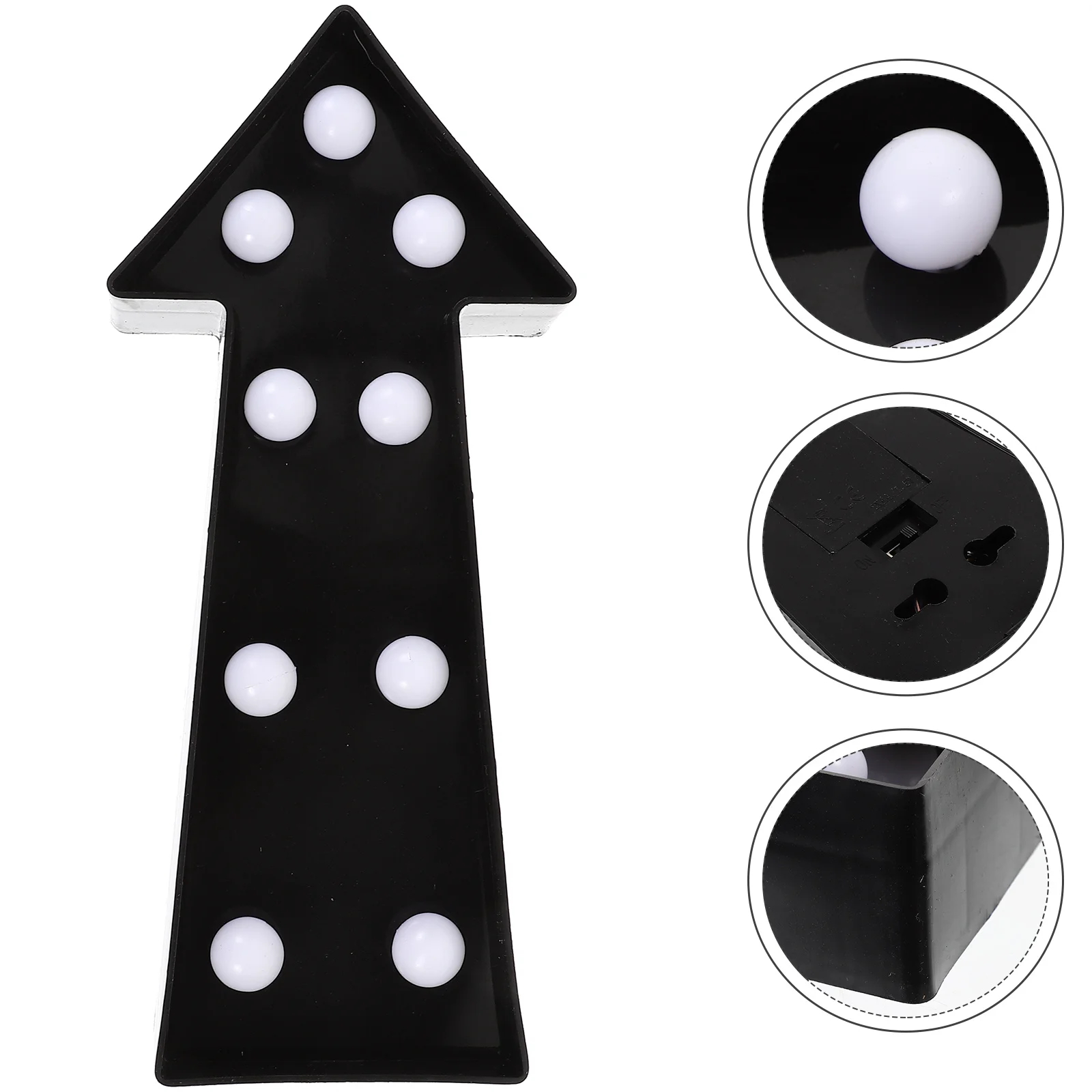 

Arrow Sign Light 7 LED Warm Lamp Wall Decor Kids Room Guidance Operated Cordless Switch Gifts