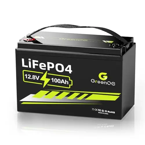 12V 100Ah LiFePO4 Battery, Lithium Battery Deep Cycle Group 31, Smart 100A BMS, 1280Wh Energy, 15000+ Cycle, 10-Year