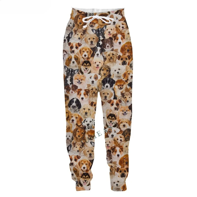 Animal Dog 3D Cartoon Y2k Pants Man Sweatpants Spring Autumn Streetwear Casual Long Sport Pullover Length Men\'s Trousers Camping