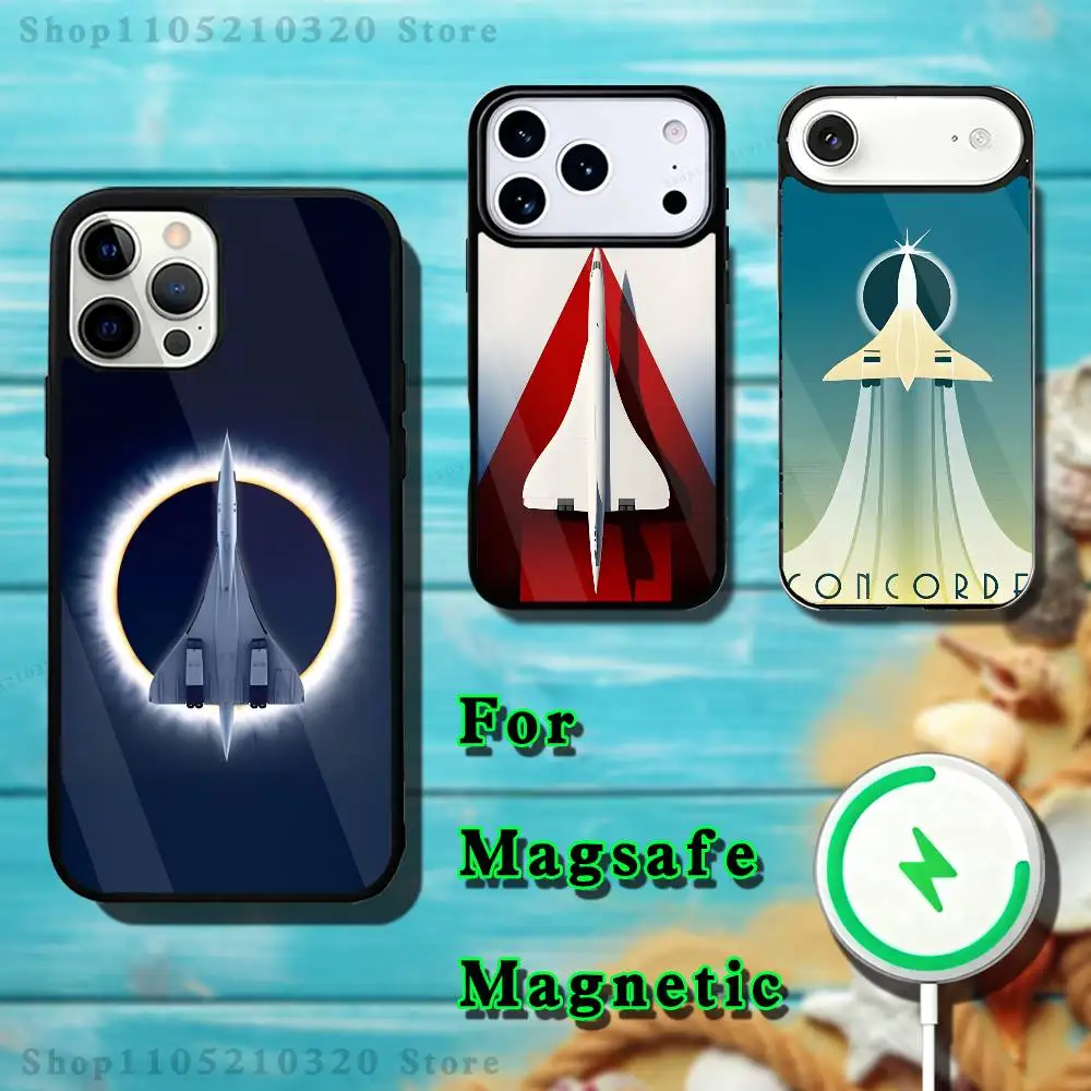 

Concorde Air France Phone Case For iPhone 17,16,15,14,13,12,11,Pro,Max,Plus,Mini,SE4,E Magnetic Magsafe Wireless Charging