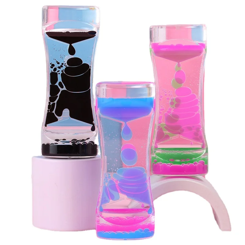 Liquid Motion Bubbler Timer Grote Desktop Kleurrijke Zandloper Klein Kalmerend Ontspannend Speelgoed Sensorische Angst Autisme Adhd Fidget Speelgoed