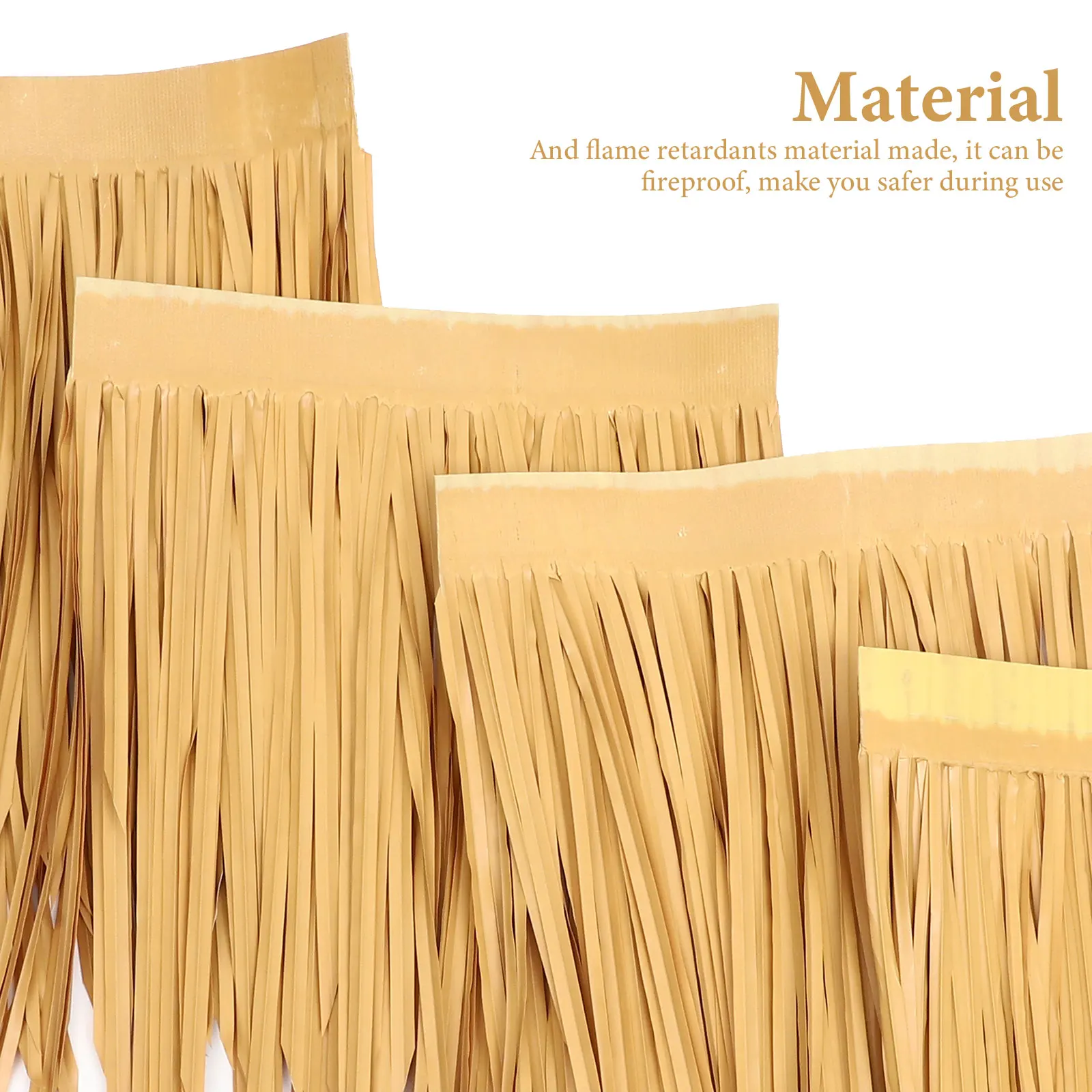 

4pcs Artificial Thatch Roof Synthetic Fireproof Roofing Decorative Garden Straws DIY Landscaping Outdoor Indoor Fake Straw