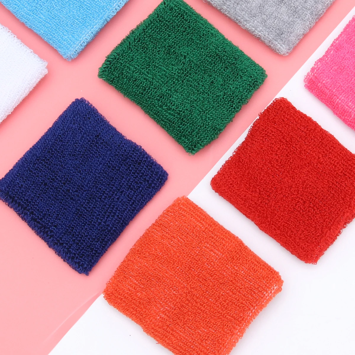 

12 Pcs Full Cotton Wristbands Kids Sports Protective Sweatbands Soft Durable Material Comfortable Long Wear Fitness Shaping