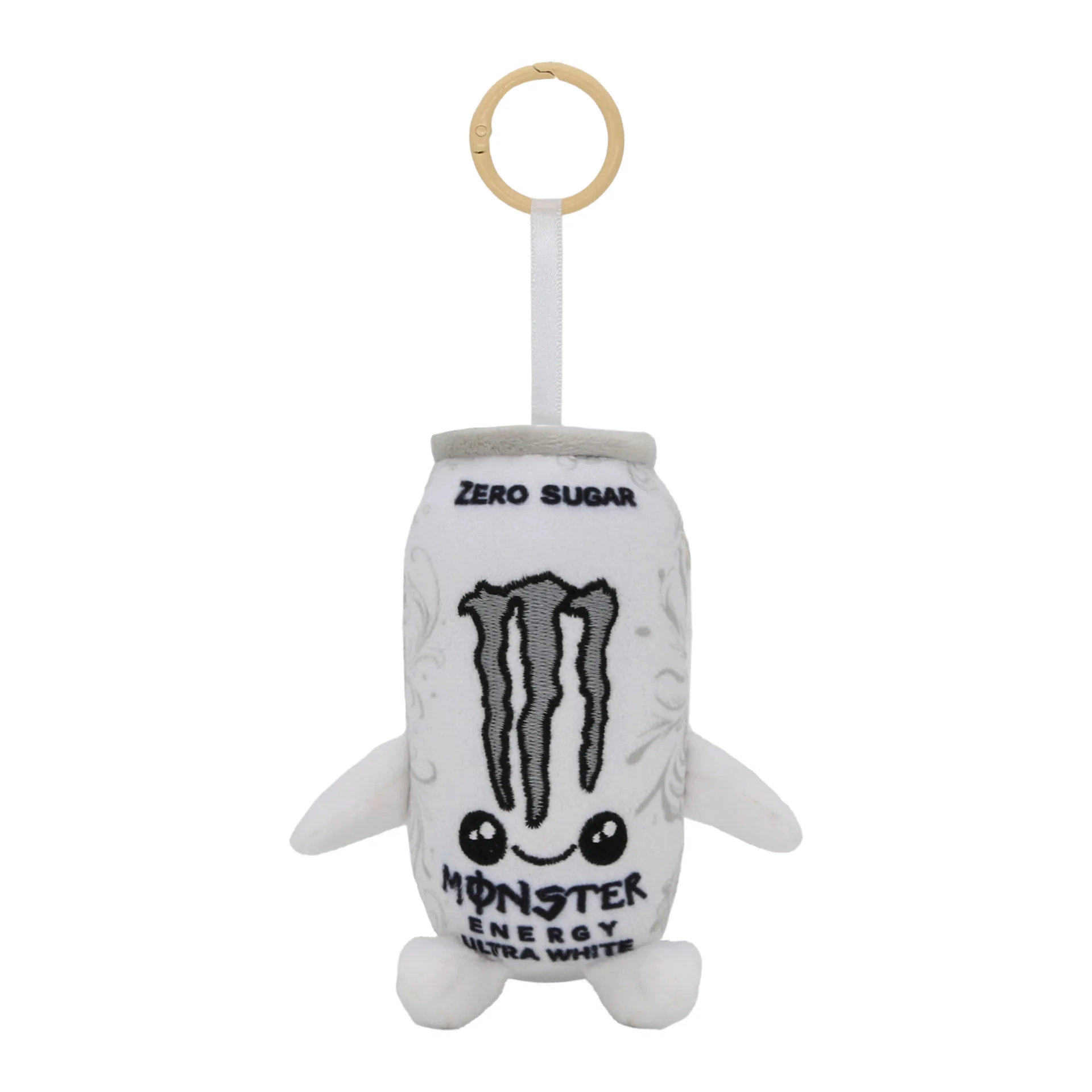 21pcs/lot 12cm Monster Energy Drink Plush Toy Keychain Simulation Can Zero Sugar Stuffed Doll Cute Gift For Fans Bag Charms