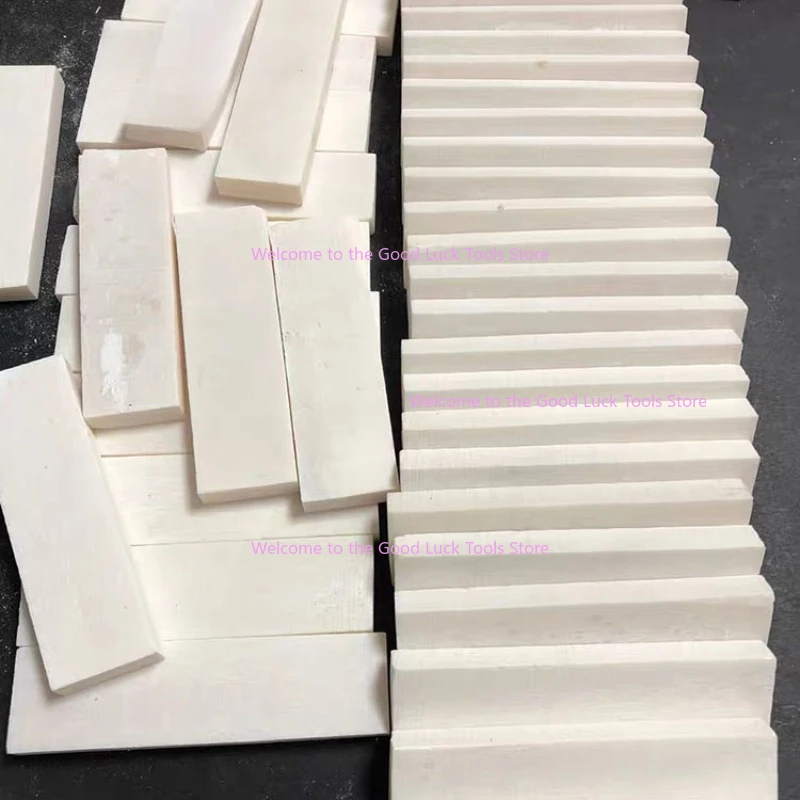 2pcs Buffalo Bovine Bone Knife Handle Scales Slabs DIY Carving Material 28x28x3mm/30x25x2mm/50x30x6mm/60x16x9mm/100x20x3mm