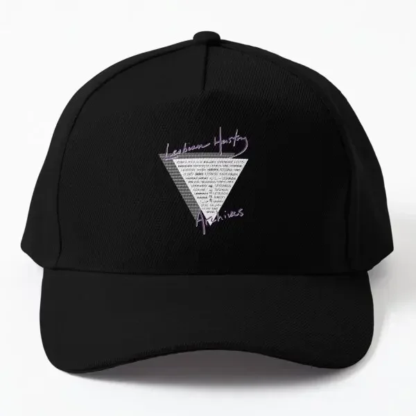 Lha Triangle The Word Lesbian In 40 L  Baseball Cap Hat Mens Boys Solid Color Black Snapback Czapka Hip Hop Casual Women Bonnet