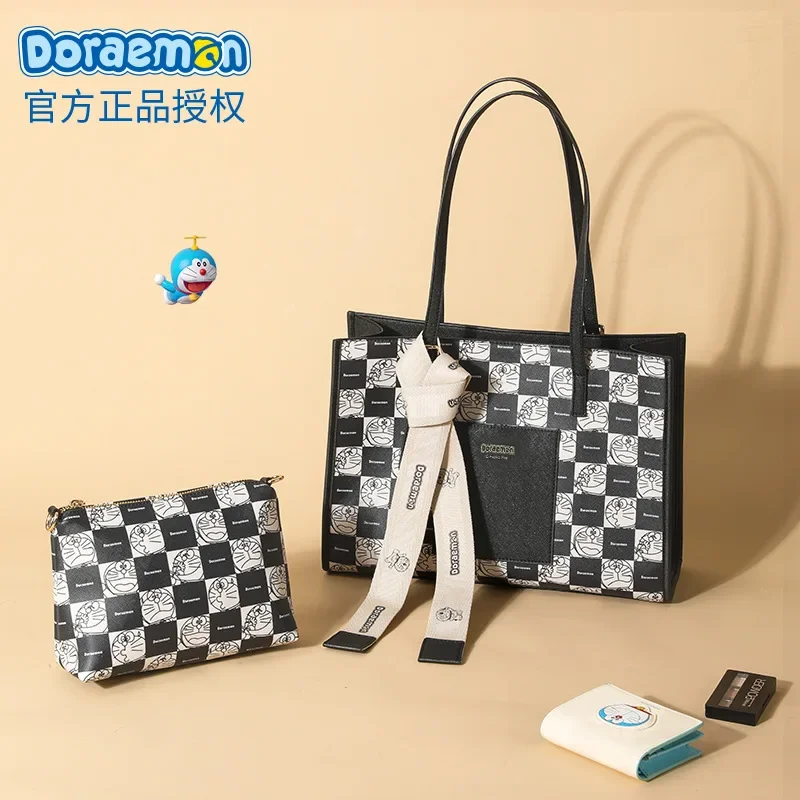 2PCS Doraemon Purses and Handbags Cute Wallet Ladies Tote Bag One Shoulder Girls Crossbags Designer Bags for Women Free Shipping