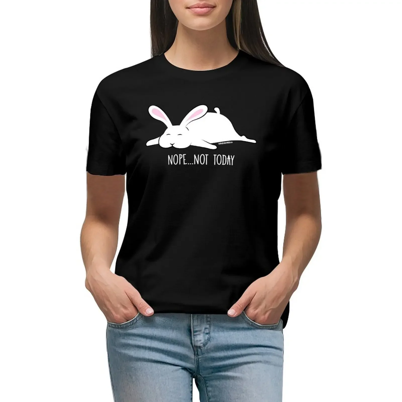 

Nope, not today - Bunny T-Shirt customs design your own oversized korean Women's clothes