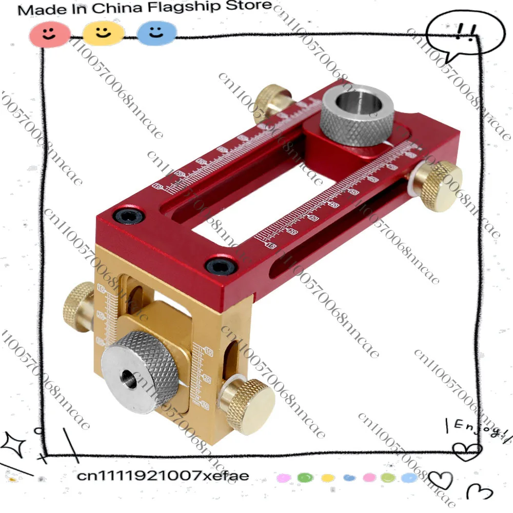 gold-2-in-1-positioner-baby-bed-cross-oblique-flat-head-punch-cabinet-screws-drill-sleeve-set