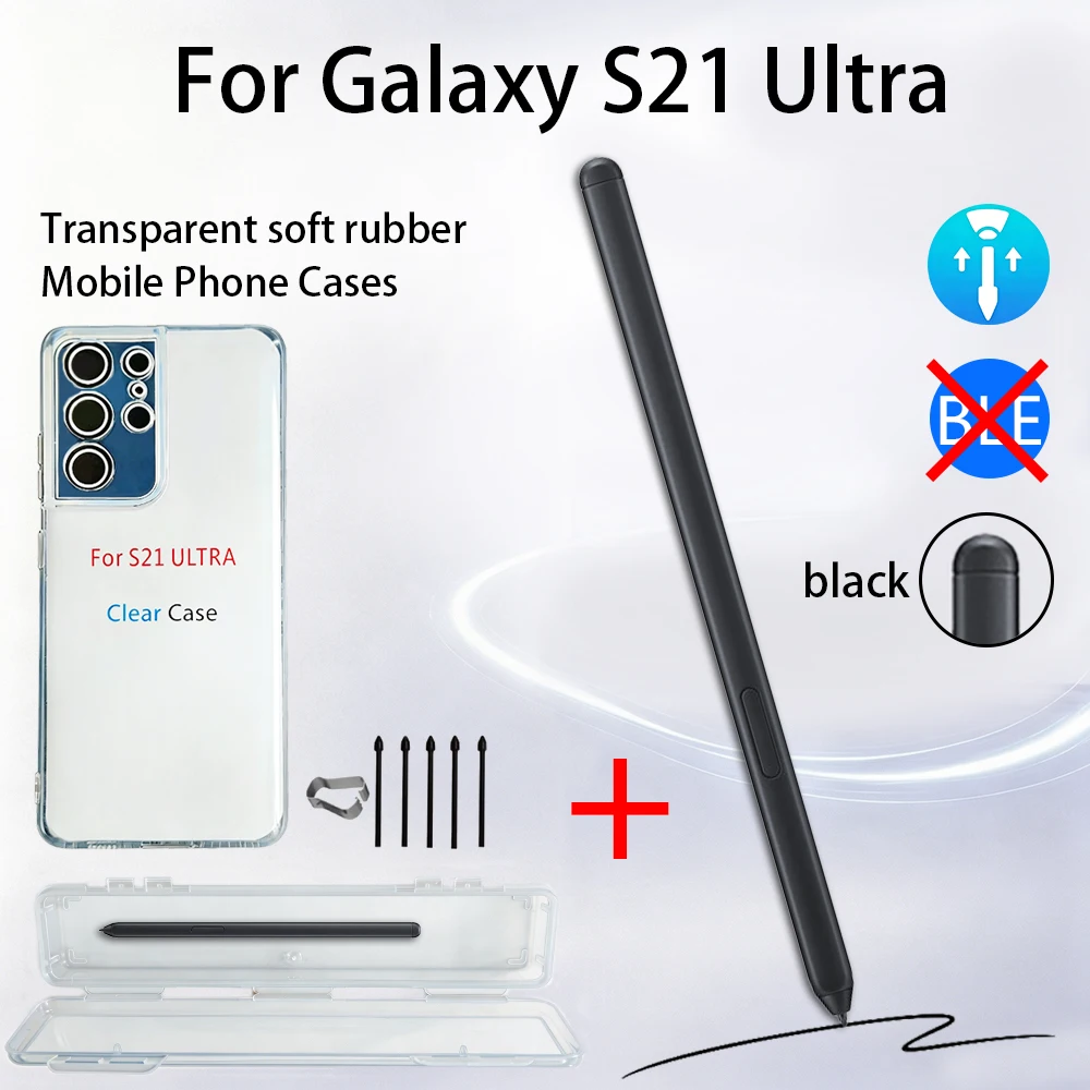 para-samsung-galaxy-s21-ultra-caneta-stylus-s-pen-pontas-de-reposicao-capa-protetora-de-tpu-macio-transparente-anti-risco-kit-de-acessorios-3-em-1