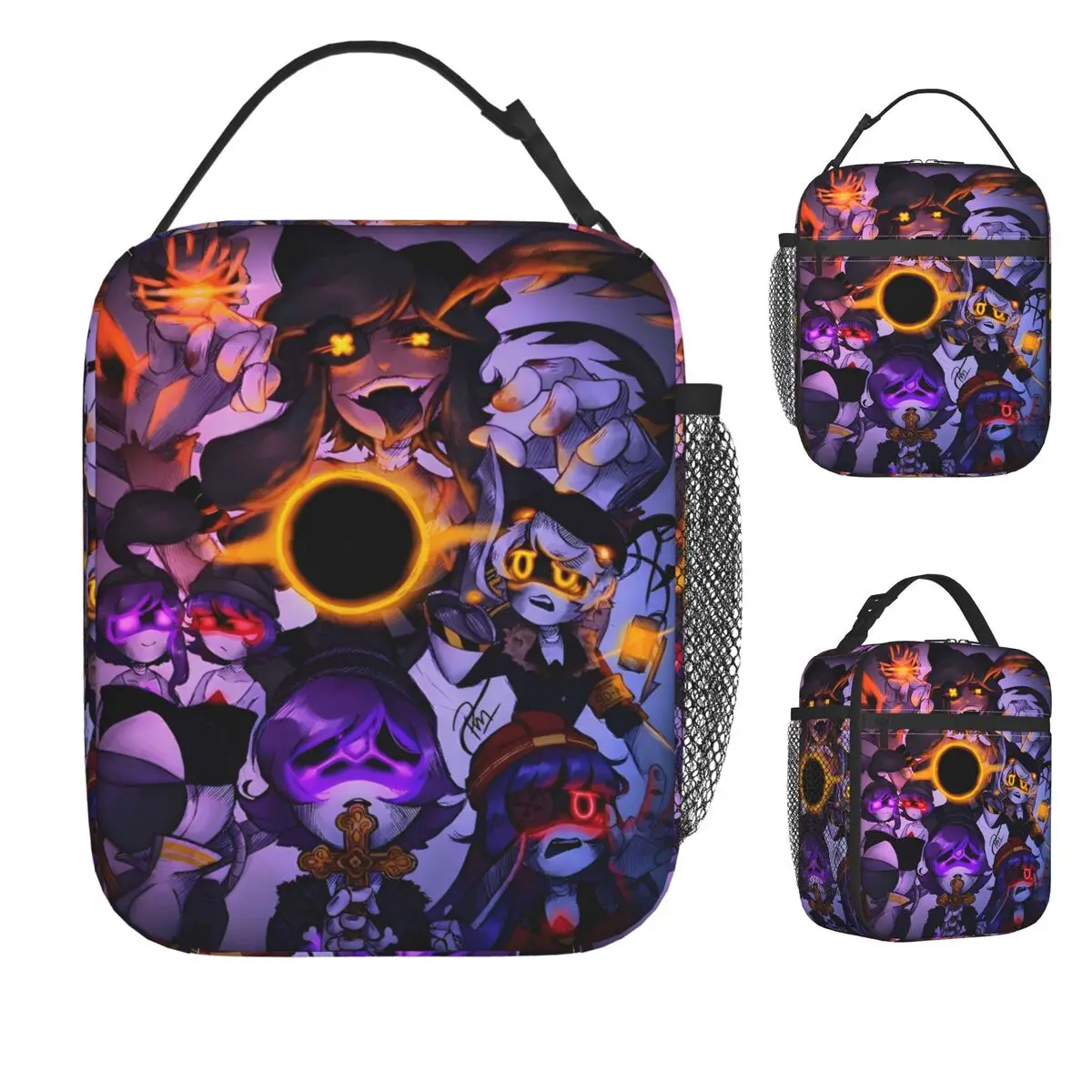 

Сумка для обеда в стиле аниме «Убийство дронов» для ланч-бокса, забавная офисная сумка-холодильник, портативная сумка-тоут Оксфорд на молнии, сумки для еды