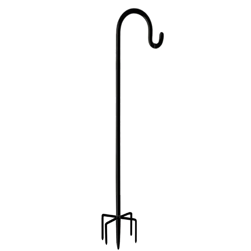

A93Z Outdoor Shepherd's Hook, Heavy Duty Bird Feeder Post For Hanging Lanterns, Bird Feeders With 5-Foot Base