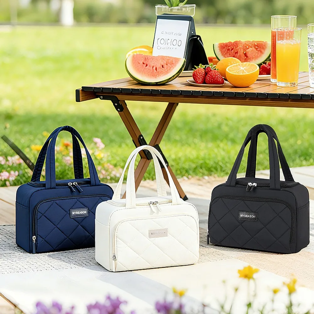 Insulated Lunch Tote Bag, Portable Cooler Bag for Women, Waterproof Lunch Box Carrier for Work, School, Picnic