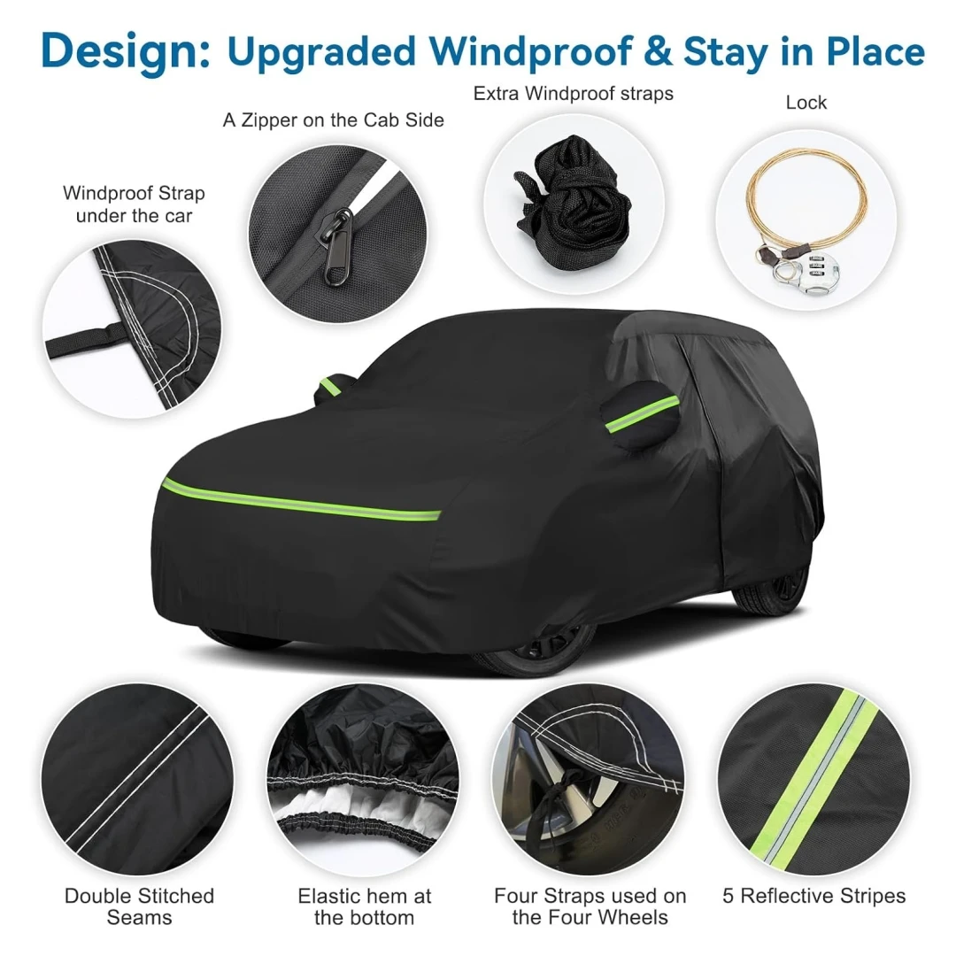 Waterproof Full Car Covers Custom for 2014-2024 Mini Cooper 4 Door Heavy Duty Protection Dustproof waterproof with Door Zipper