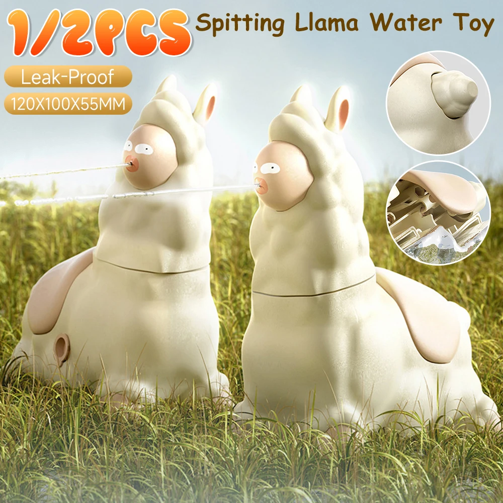 

1/2PCS Alpaca Interactive Water Sprayer With Head-Shaking Spitting Llama Water Toy Leak-proof Pressing Squirt Gun Water Play Toy