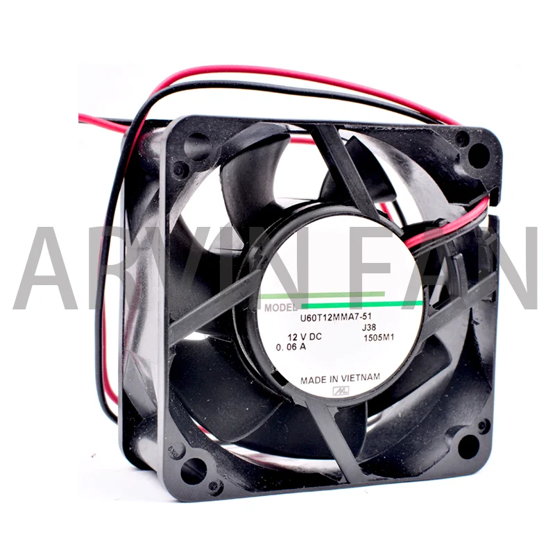 Brand New Original U60T12MMA7-51 60mm Fan 6cm 6025 60x60cx25mm DC12V 0.06A Quiet Cooling Fan For Power Supply