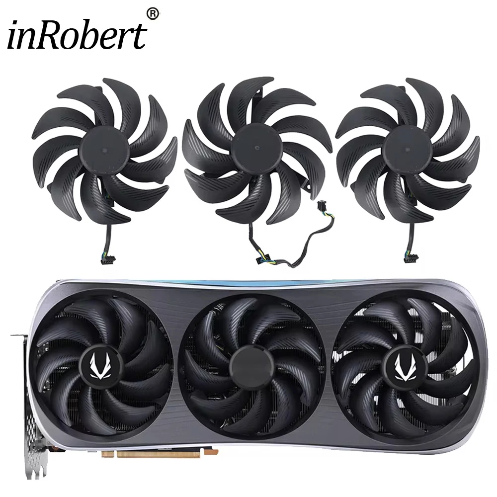 105mm Cooling fan for ZOTAC GeForce RTX 4070Ti RTX 4070Ti RTX4080 RTX4090 AMP EXTREME AIRO Graphics Card Cooler fan with Case