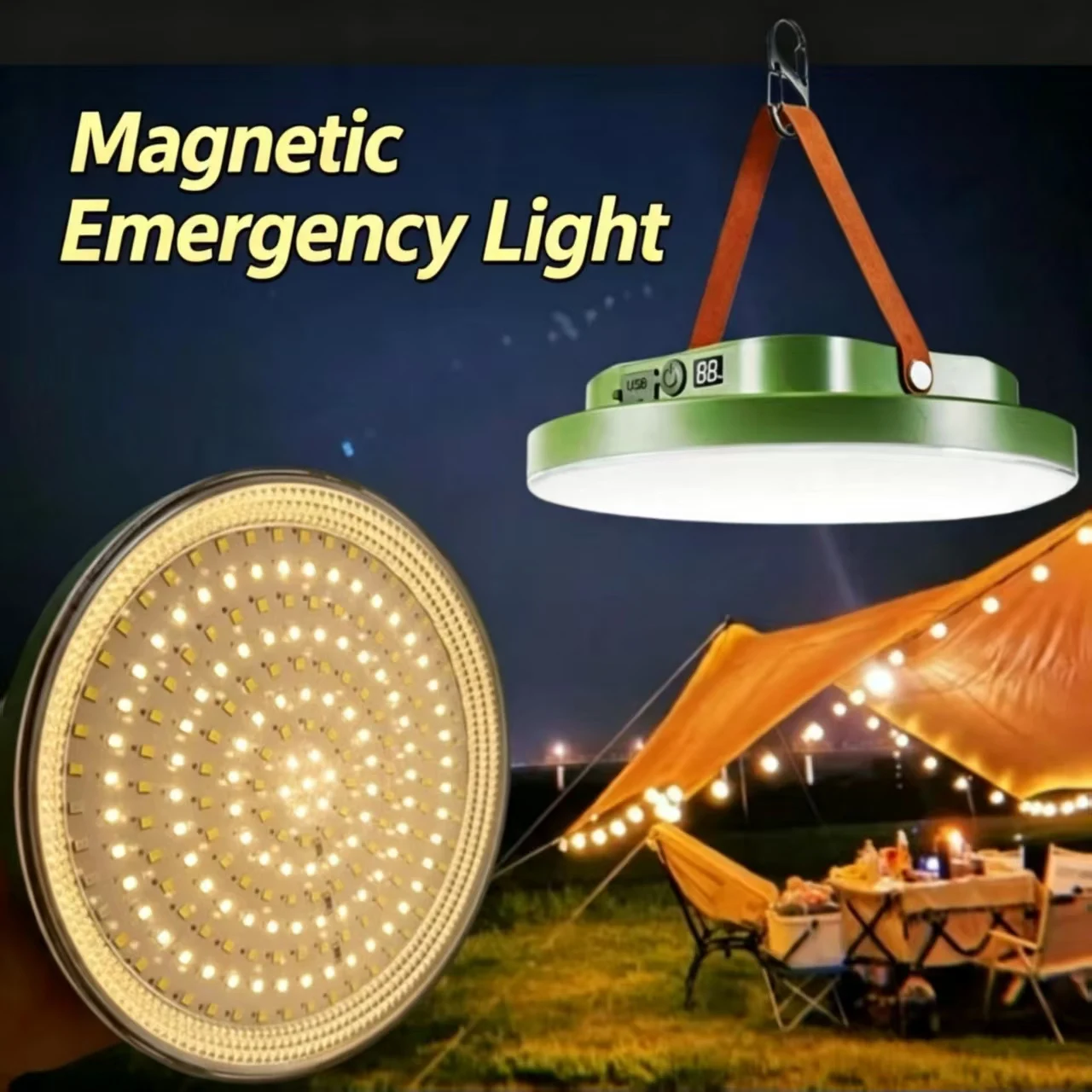 25000maH LED Charging Camping Light With Magnet Portable Torch Fashion Tent Lamp Work Maintenance Emergency Lighting