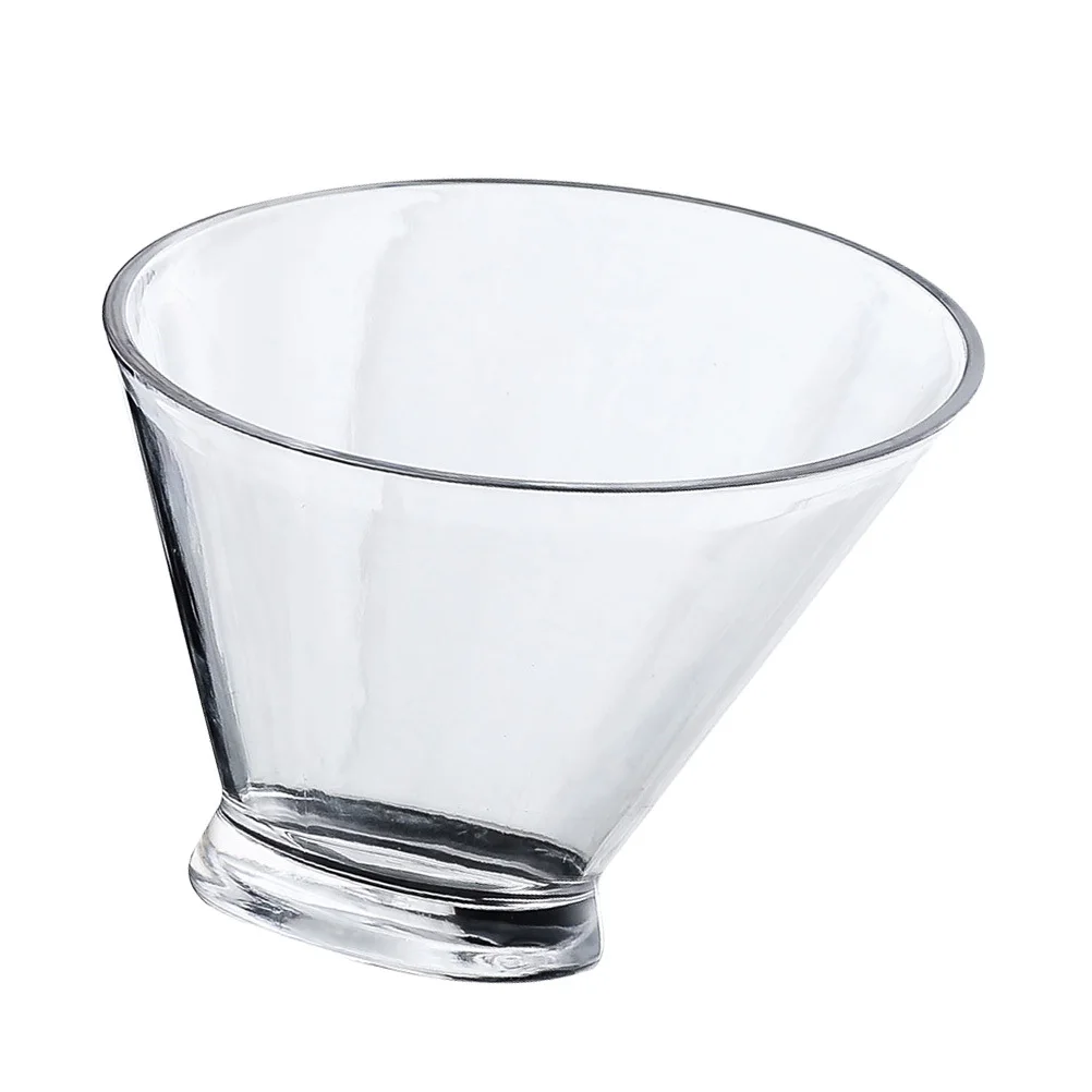 

Acrylic Slant Bowl 16.5Cm Clear Salad Dessert Fruit Vegetable Serving Container Lightweight Crack Resistant Lotus Snack