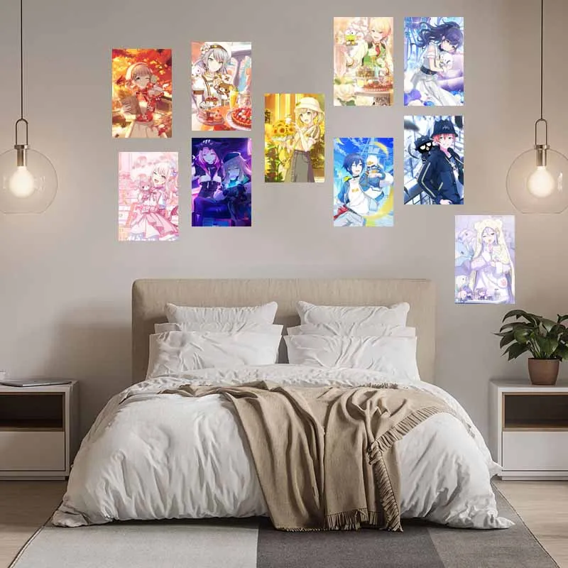 10/30 قطعة مشروع لطيف Sekai الشكل المشارك بطاقة روي موموي إيري الكرتون جدار الكولاج عدة النوم ديكور المنزل بطاقات المراهقين المقتنيات #3