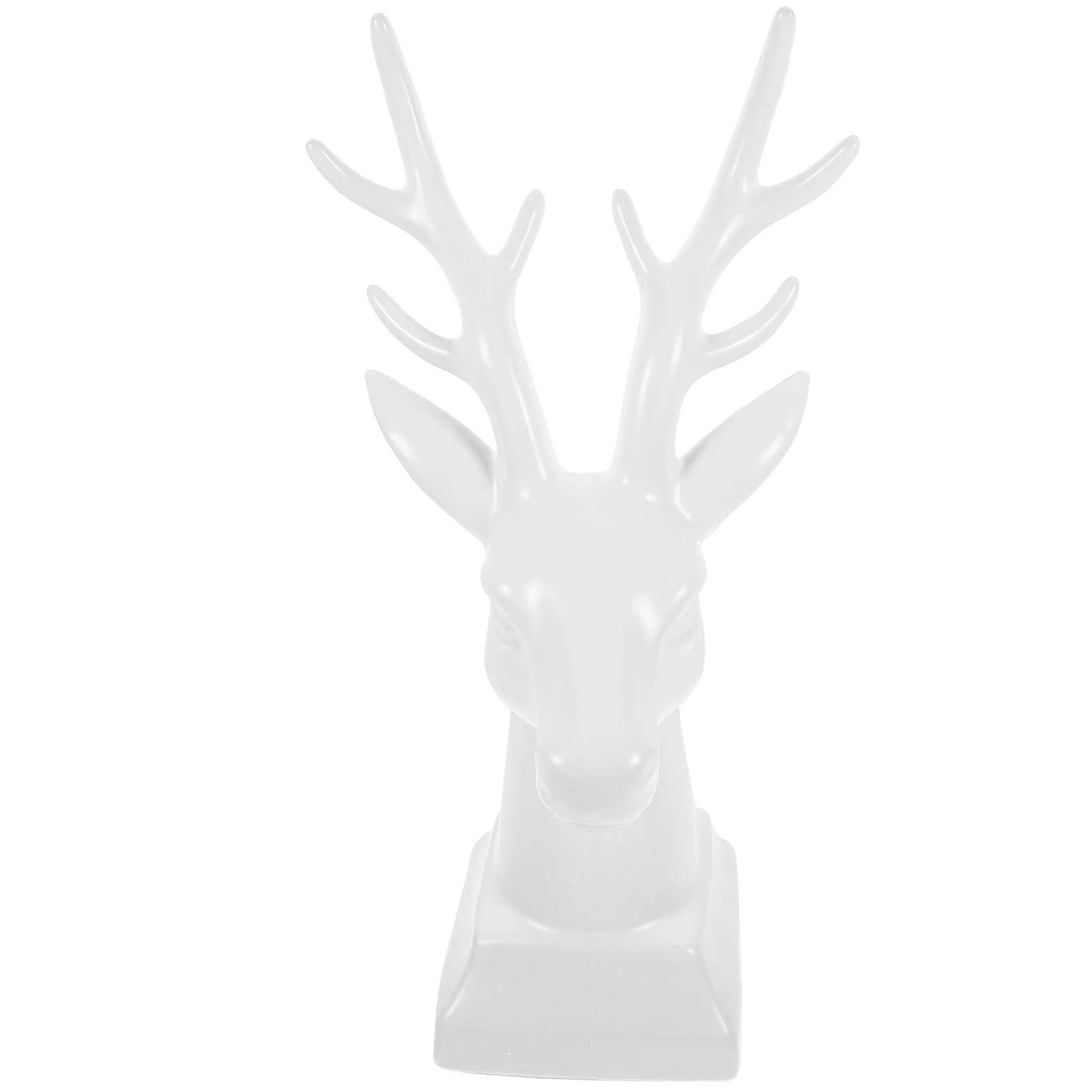 

1Pcs Ceramic Deer Head Ornament Creative Home Decor Desktop Decoration for Living Room Office Shelf Wine Cabinet Display White