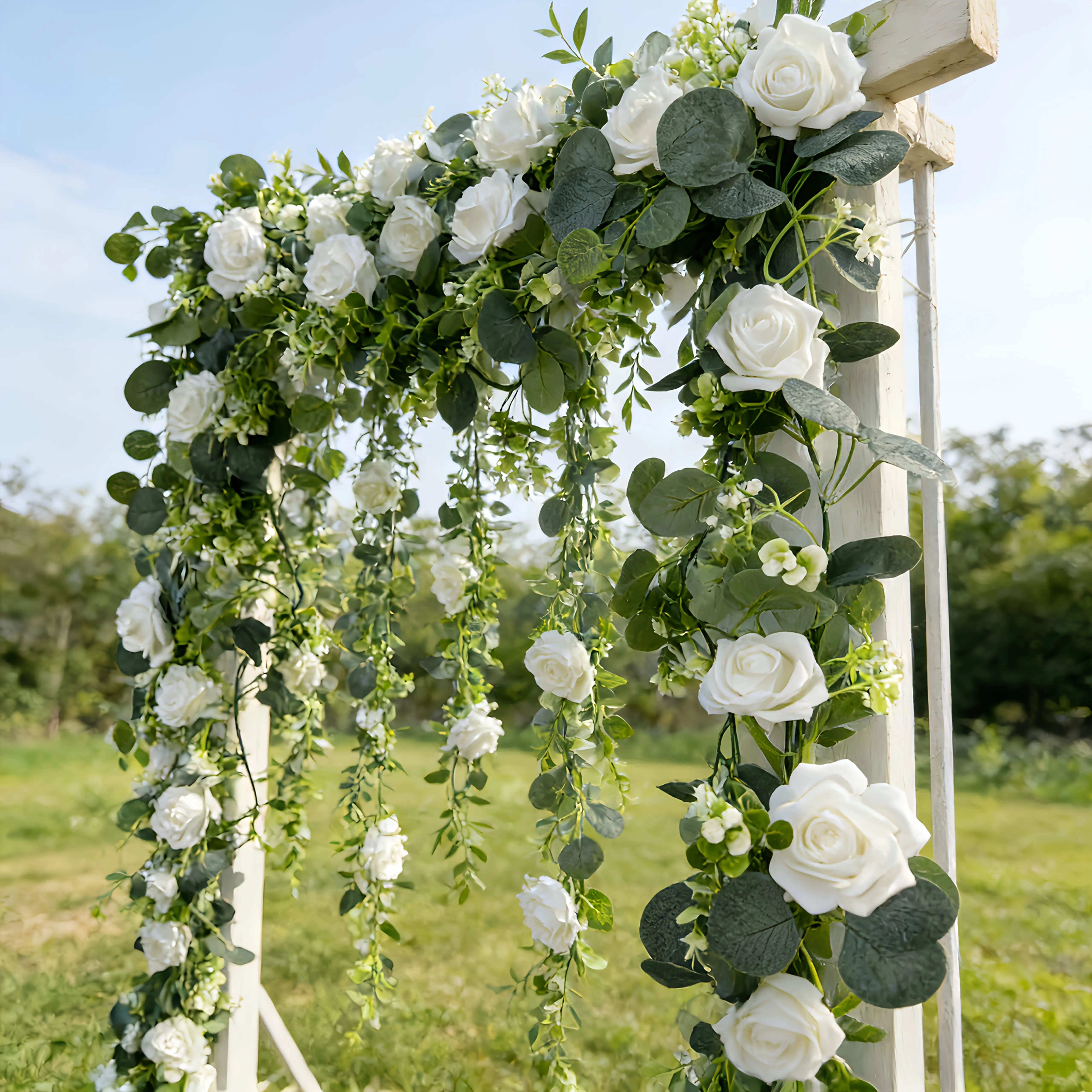 14/7 stuks Kunstbloemen Witte - Eucalyptus Preserved recensie en prijs