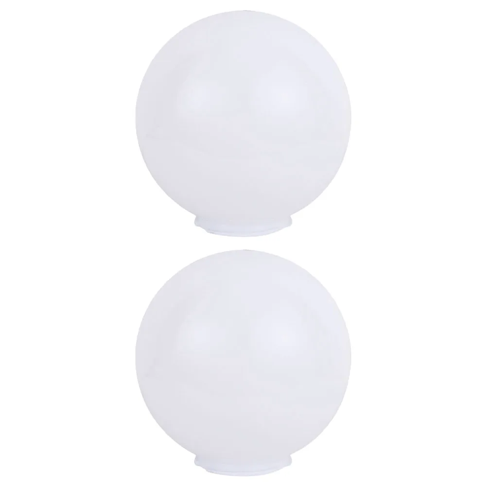

2 Pcs Waterproof Wall Lamp Cover Ball Lampshade Fixture Replacement Globe Light Decorate Acrylic White Round Fixtures
