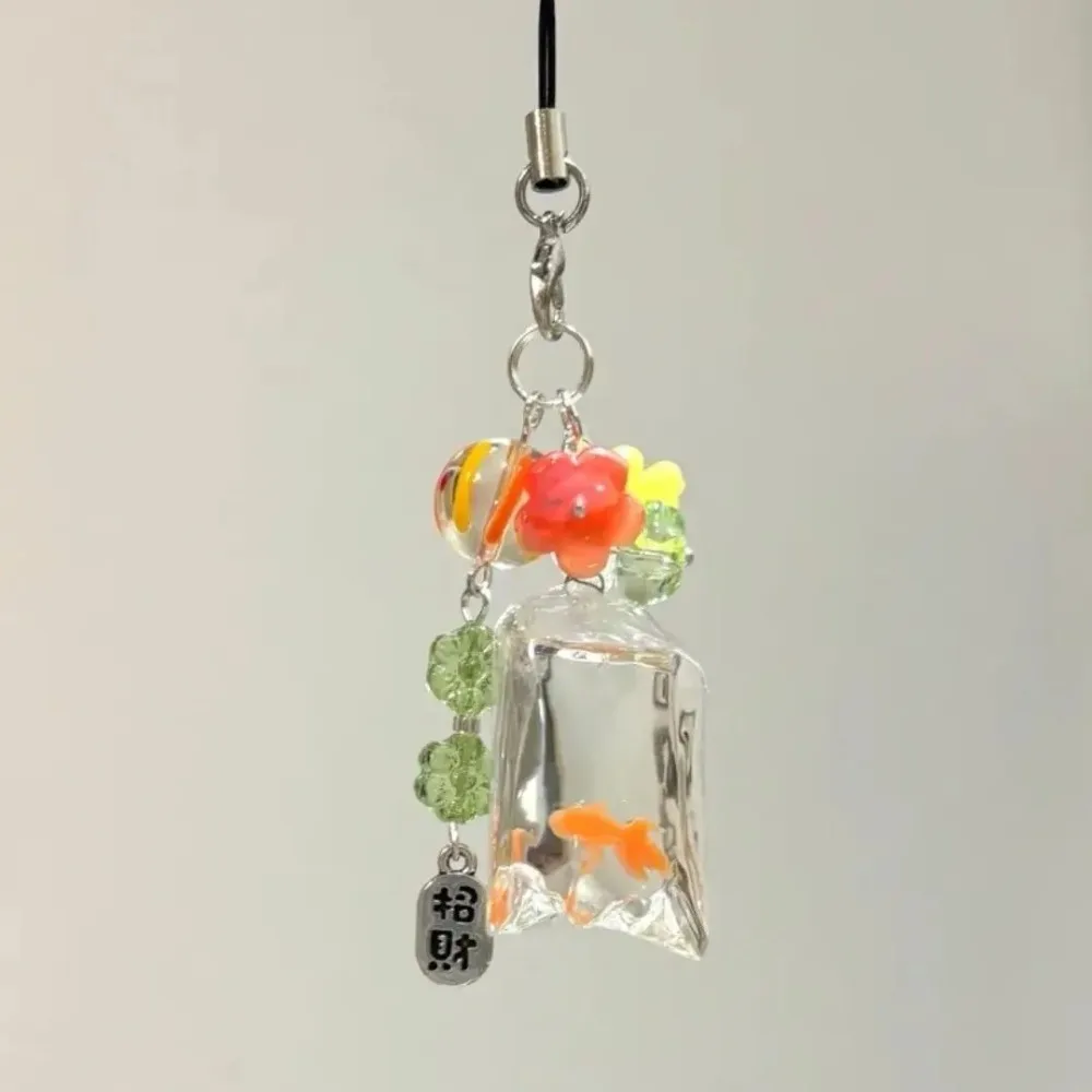 

NEW Fish Cute Phone Charms Pendant Colorful Lucky Cases For iPhone For CCD Camera Schoolbag Ins Korea Flower Bead DIY Straps