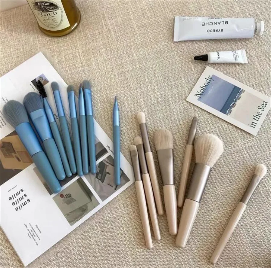 Ensemble de pinceaux de maquillage, correcteur, fard à joues, poudre, ombre à barrage, surligneur, fond de teint, outils de beauté, nouveau, 8 pièces