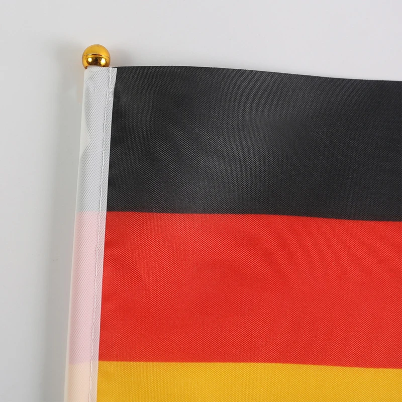 aerlxemrbrae  100pcs/lot  German flag 14 * 21 CM. polyester flag.hand waving flags. germany flag Home Decoration