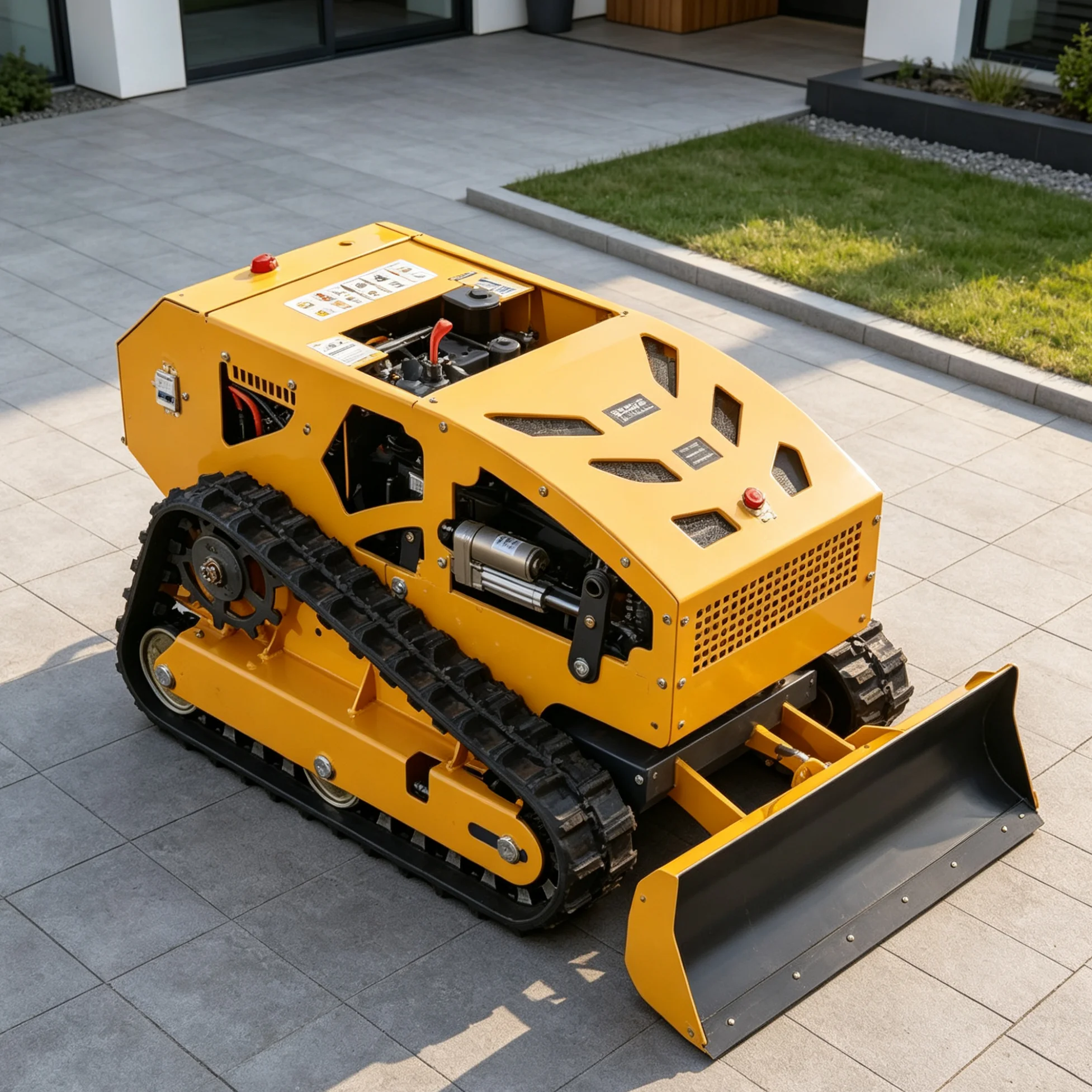 Customized Smart Robot Lawn Mower GPS Radio Control Crawler Mower for Villa Slope Uneven Ground Mowing gps robot mower