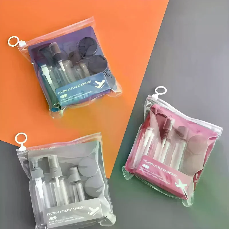 6 PCS Travel Bottles Set Leak Proof Press Type Refillable Containers For Cosmetics Lotion Cream Liquid Toiletries Storage