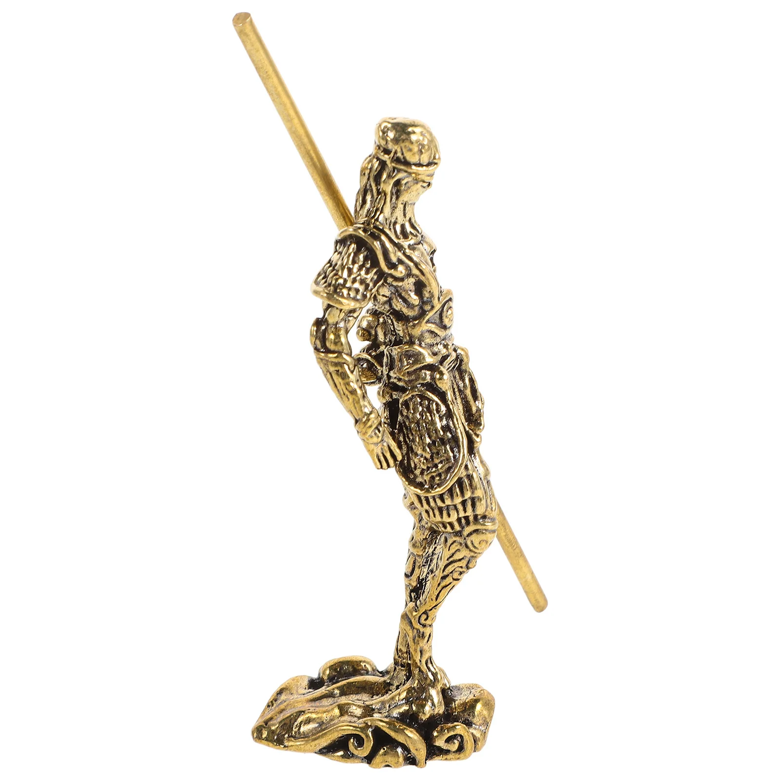 

Retro Solid Monkey King Wukong Statue Copper Desktop Decoration Creative Sun Wukong Sculpture Good