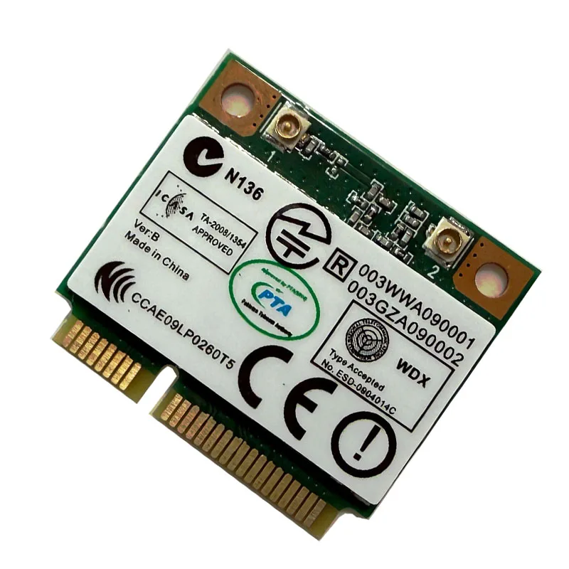 Atheros 9285 AR5B95 AR9285 802.11B/G/N 150Mbps Wlan Half Mini PCI-E WiFi Wireless Card For DELL ASUS ACER SONY Toshiba notebook