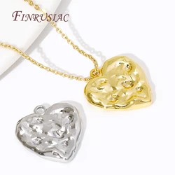 Trendy Heart Charms 18K Gold Plated/Rhodium Pendants For Necklace Jewelry Making DIY Accessories Drop Pendant For Earrings