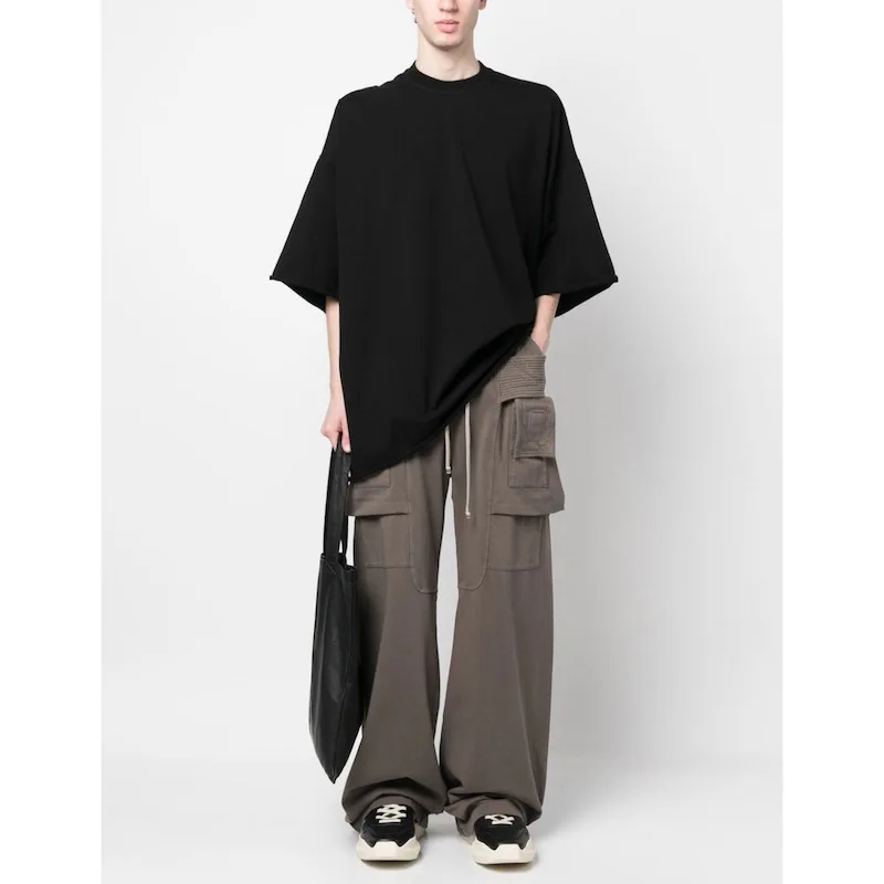 [bomp] Autumn Series Ro Style Oversized Loose Wide Leg Pants Double Ring Knitted Casual High Street