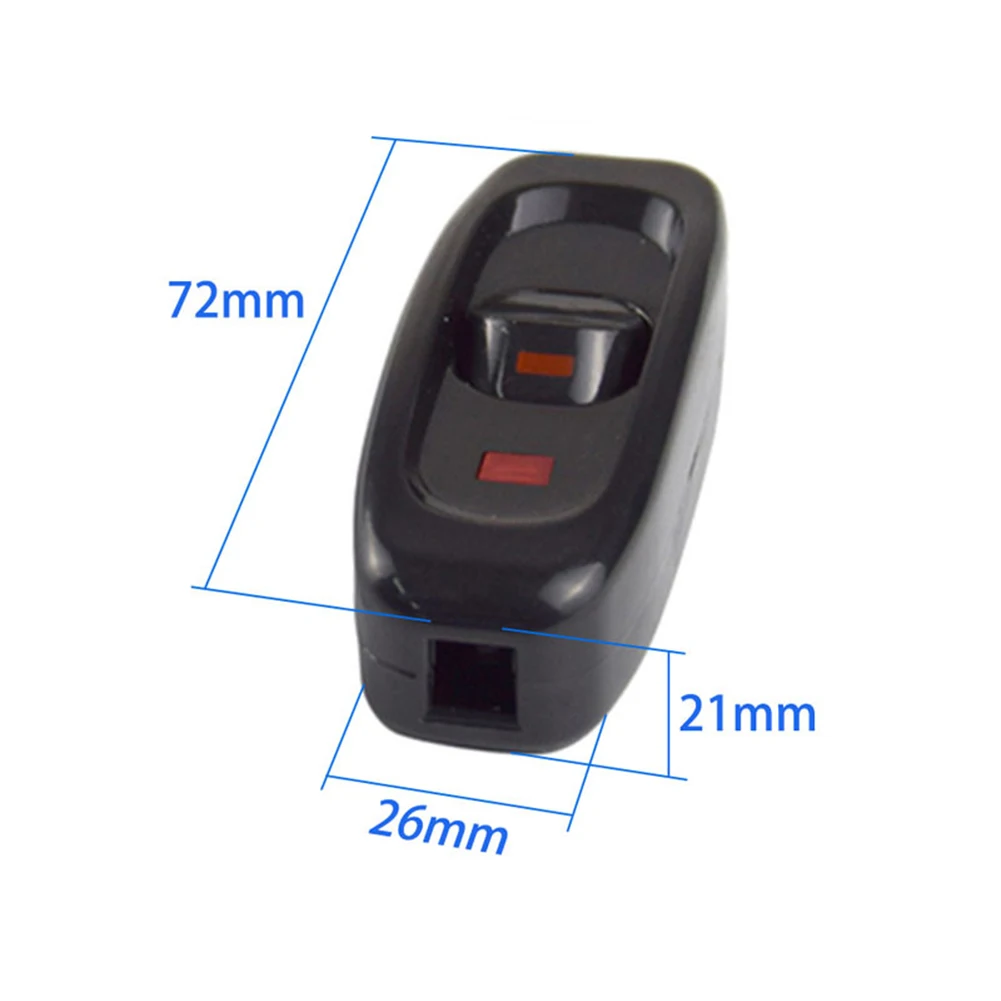 Household Bedside Lamp AC 250V 10A Inline ON/OFF Table Cord Indicator Desk Light With LED Indicator Light