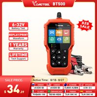 VDIAGTOOL BT500 Car Battery Tester 6V/12V/24V 5-3000 CCA Automotive Motorcycle Truck Cranking Charging Battery Scanner Tools