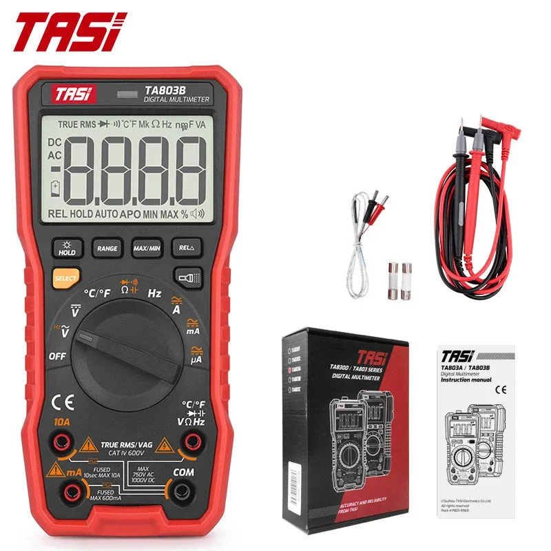 TASI TA803A TA803B TA803C Digitalmultimeter Auto/Manual Profesional Ture RMS AC DC Hochpräziser Smart Multimetro Voltag Tester