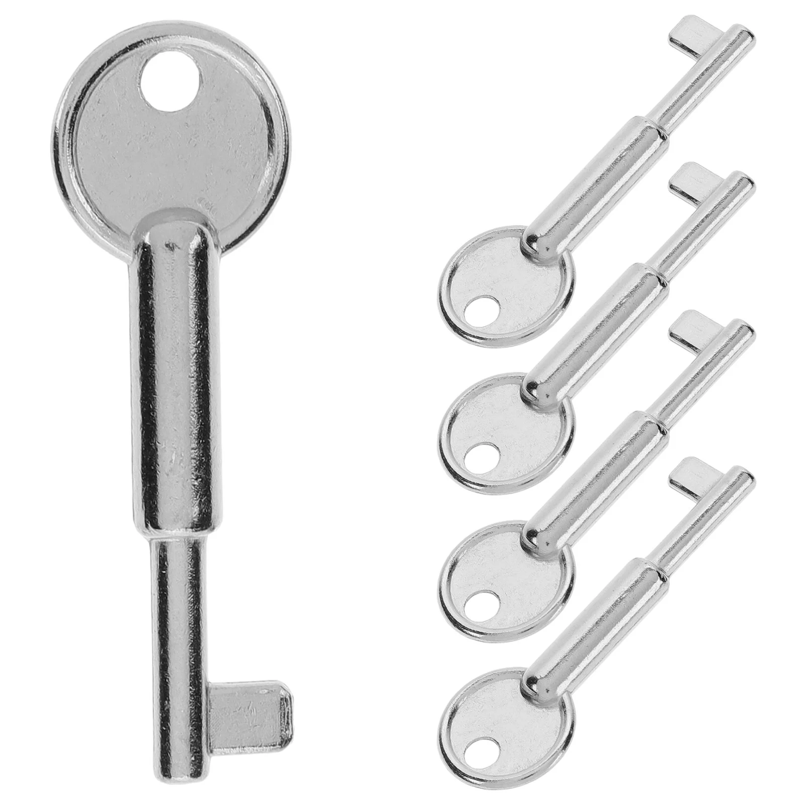 

5 Pcs Ring Doorbell Wireless Alarm Buttons Emergency Replacement Switch Metal Keys Silver