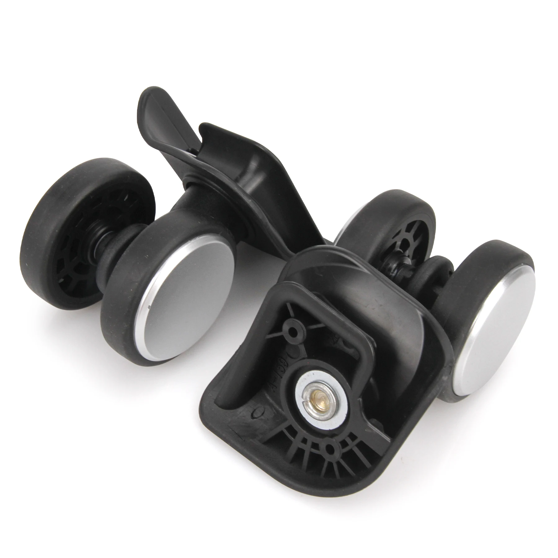 1 Pair 360 Degree Rotation STA159 Double Row Swivel Wheels Replacement Luggage Wheel Travel Suitcase Repair Tool Part Accessorie