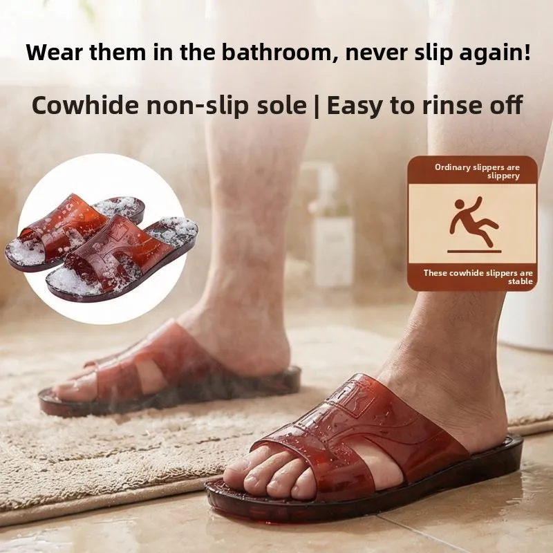 Anti-Odor Plastic Bathroom Slippers for Men And Women Classic Style Slip-Resistant Home Slippers Comfortable PVC Material