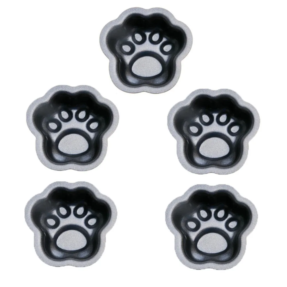 

５pcs Baking Tools Non-Stick Cat Claw Cupcake Mold Easy Demoulding Aluminum Cake Pan Mini Pastry Molds Bakery