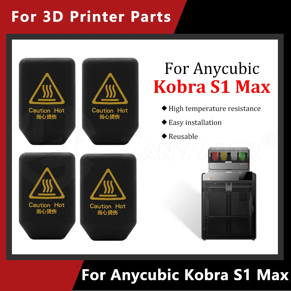 For Anycubic Kobra S1 Max Hotend Heat Block Silicone Sock Thermal Insulation Sleeve Anti-scald 3D Printer Upgrade Accessories